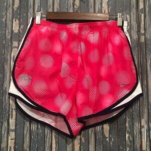Nike Dri-Fit  TSU Tempo Running Shorts Women’s L  Large Pink, White and Blue